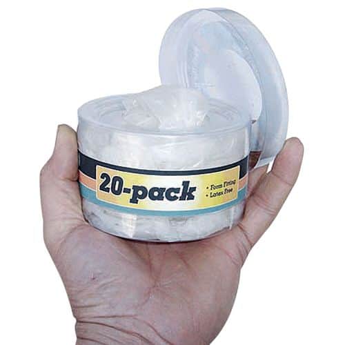 HME FF20 Form Fitting Gloves White Latex Free OSFA 20 Per Pkg HME FF20 Form Fitting Gloves White Latex Free OSFA 20 Per Pkg