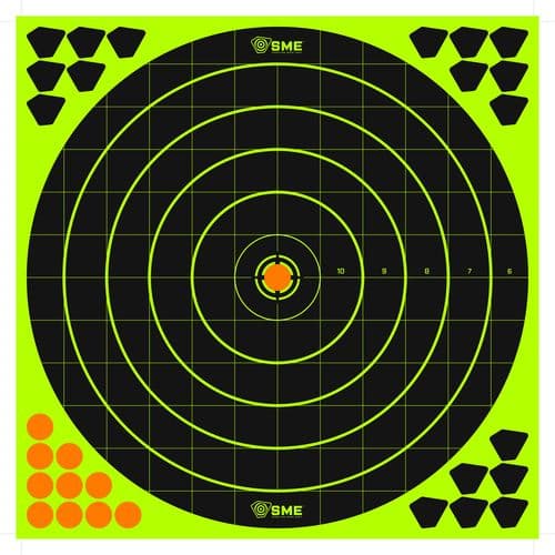 SME SMETRG12RS Splatter Bullseye Hanging Paper Target 12" 6 Per Pack SME SMETRG12RS Splatter Bullseye Hanging Paper Target 12" 6 Per Pack