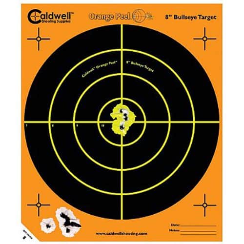 Caldwell 120556 Orange Peel Self-Adhesive Paper Bullseye Black/Orange 5 Pack Caldwell 120556 Orange Peel Self-Adhesive Paper Bullseye Black/Orange 5 Pack