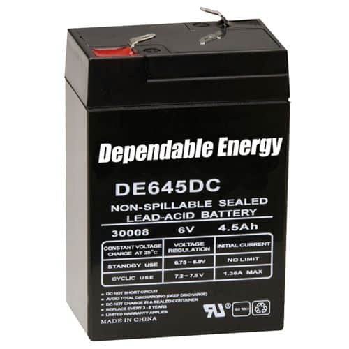 American Hunter DE30052 HR Rechargeable Battery 6 Volt 4.5 mAh American Hunter DE30052 HR Rechargeable Battery 6 Volt 4.5 mAh