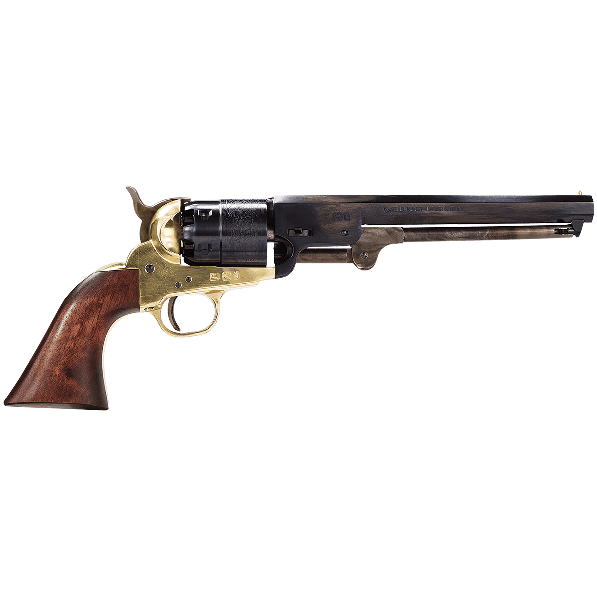 Traditions FR18511 1851 Colt Navy Break Open 44 Cal #11 Percussion 7.37" 6rd Brass Frame Blued Barrel & Cylinder Walnut Grip Traditions FR18511 1851 Colt Navy Break Open 44 Cal #11 Percussion 7.37" 6rd Brass Frame Blued Barrel & Cylinder Walnut Grip