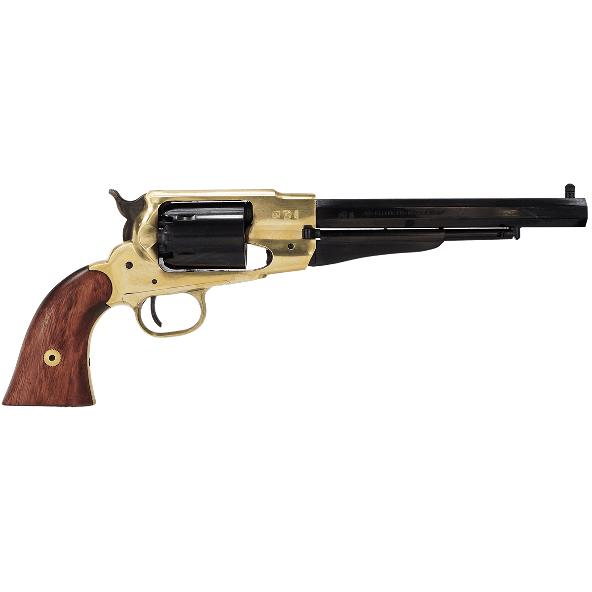 Traditions FR18581 1858 Army Break Open 44 Cal #11 Percussion 8" 6 Brass Frame Blued Barrel & Cylinder Walnut Grip Traditions FR18581 1858 Army Break Open 44 Cal #11 Percussion 8" 6 Brass Frame Blued Barrel & Cylinder Walnut Grip