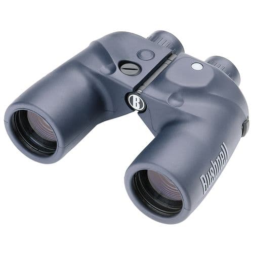 Bushnell 137500 Marine w/Compass 7x50mm Illuminated Compass/Raging Reticle BaK-4 Porro Prism Blue Rubber Armor Bushnell 137500 Marine w/Compass 7x50mm Illuminated Compass/Raging Reticle BaK-4 Porro Prism Blue Rubber Armor
