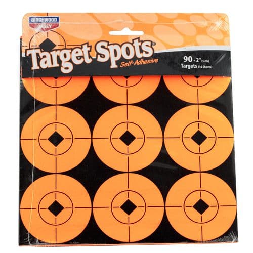 Birchwood Casey 33902 Target Spots Self-Adhesive Paper Bullseye Black/Orange 90 Targets Birchwood Casey 33902 Target Spots Self-Adhesive Paper Bullseye Black/Orange 90 Targets
