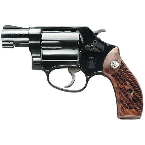 Smith & Wesson 150184 36 Classic 38 S&W Spl +P 5rd 1.88" Blued Black Carbon Steel Wood Grip Smith & Wesson 150184 36 Classic 38 S&W Spl +P 5rd 1.88" Blued Black Carbon Steel Wood Grip