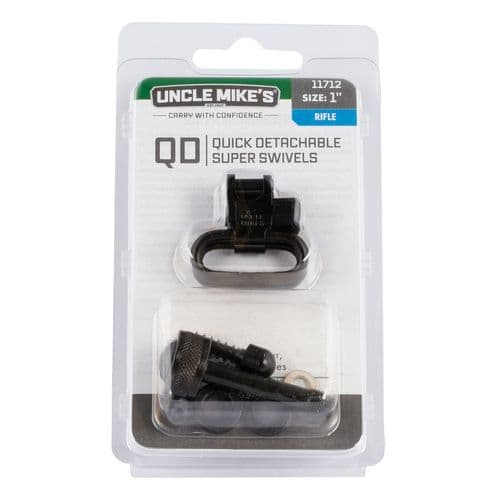 Uncle Mike's 11712 Super Swivel Black 1" Quick Detach Rifle Autoloader Remington 7400 Steel Uncle Mike's 11712 Super Swivel Black 1" Quick Detach Rifle Autoloader Remington 7400 Steel