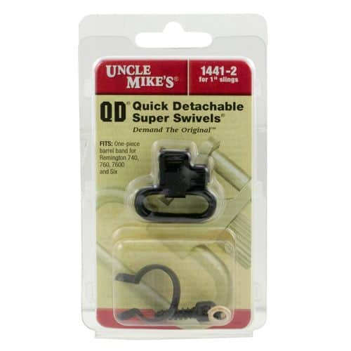 Uncle Mike's 14412 Super Swivel Black 1" Quick Detach Rifle Pump Remington 7600/760 (1969-Present) Steel Uncle Mike's 14412 Super Swivel Black 1" Quick Detach Rifle Pump Remington 7600/760 (1969-Present) Steel