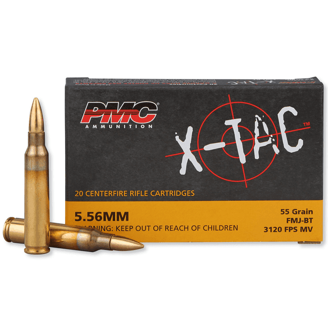 PMC X-TAC 5.56x45mm NATO 55 Grain FMJ 20 Round Box PMC X-TAC 5.56x45mm NATO 55 Grain FMJ 20 Round Box