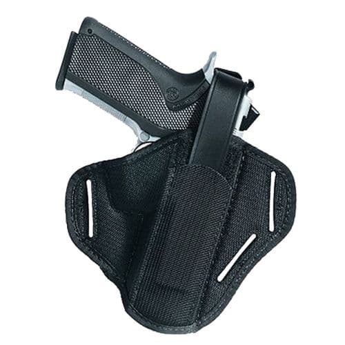 Uncle Mike's 86010 Super OWB Size 01 Black Kodra Nylon Belt Slide Fits Medium Autos Fits 3-4" Barrel Ambidextrous Uncle Mike's 86010 Super OWB Size 01 Black Kodra Nylon Belt Slide Fits Medium Autos Fits 3-4" Barrel Ambidextrous
