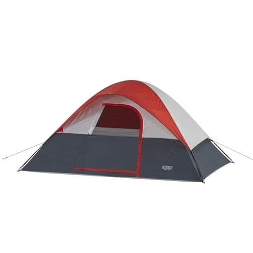 Wenzel 5 Person Dome Tent Red/Gray/White Wenzel 5 Person Dome Tent Red/Gray/White