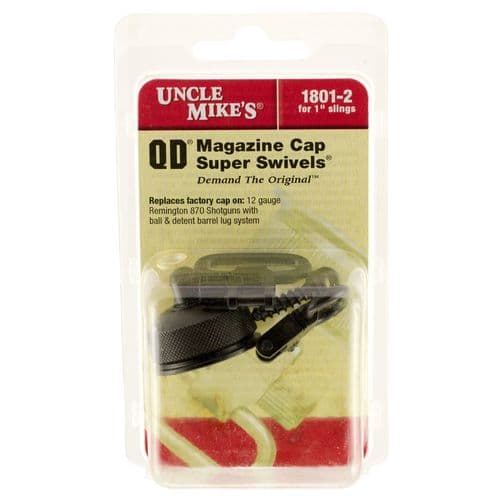 Uncle Mike's 18012 Super Swivel Magazine Cap Black 1" Shotgun Remington 870 12 Gauge Steel Uncle Mike's 18012 Super Swivel Magazine Cap Black 1" Shotgun Remington 870 12 Gauge Steel