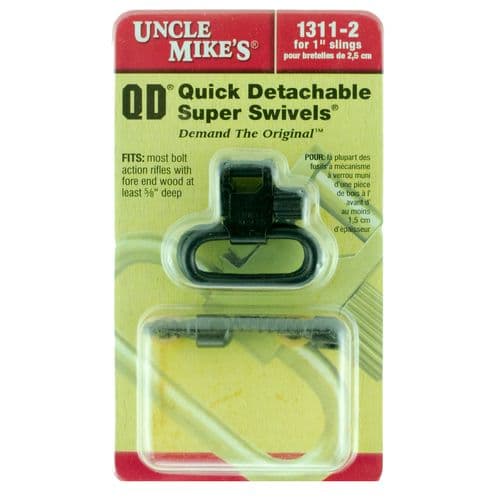 Uncle Mike's 13113 Super Swivel Black 1.25" Quick Detach Rifle Steel Uncle Mike's 13113 Super Swivel Black 1.25" Quick Detach Rifle Steel