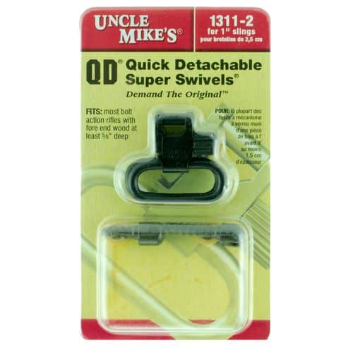 Uncle Mike's 13113 Super Swivel Black 1.25" Quick Detach Rifle Steel Uncle Mike's 13113 Super Swivel Black 1.25" Quick Detach Rifle Steel