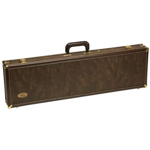Browning 142840 Traditional Over/Under Shotgun Case 31.75" Fleece Interior Brown Wood with Vinyl Covering & Trim with Brass Accents Browning 142840 Traditional Over/Under Shotgun Case 31.75" Fleece Interior Brown Wood with Vinyl Covering & Trim with Brass Accents