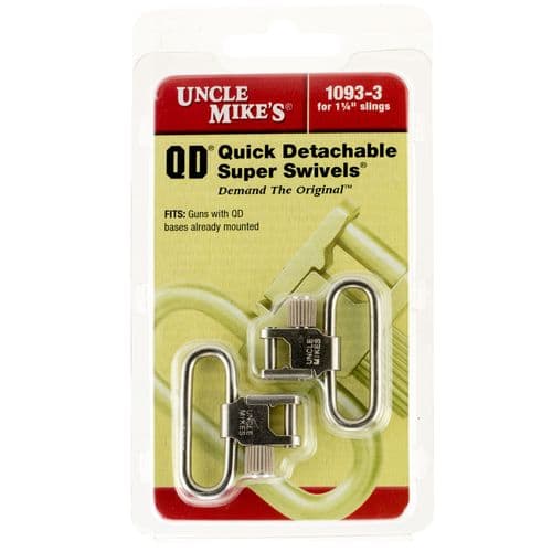 Uncle Mike's 10933 Super Swivel Nickel 1.25" Quick Detach Steel Uncle Mike's 10933 Super Swivel Nickel 1.25" Quick Detach Steel