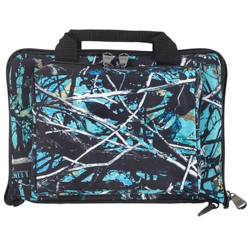 Bulldog BD915SRN Deluxe Mini Range Bag Water Resistant Serenity Camo Nylon with Inside & Outer Storage Pockets 11" x 7" x 2" Interior Dimensions Bulldog BD915SRN Deluxe Mini Range Bag Water Resistant Serenity Camo Nylon with Inside & Outer Storage Pockets 11" x 7" x 2" Interior Dimensions