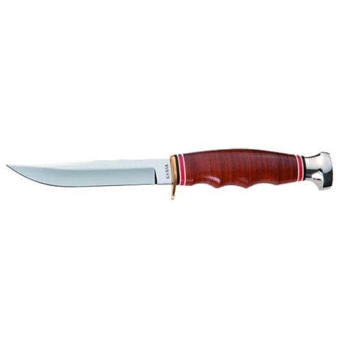 Ka-Bar 1232 Hunter 4" Fixed Clip Point Plain 1.4116 Stainless Steel Blade/Stacked Leather w/Finger Grooves Handle Ka-Bar 1232 Hunter 4" Fixed Clip Point Plain 1.4116 Stainless Steel Blade/Stacked Leather w/Finger Grooves Handle