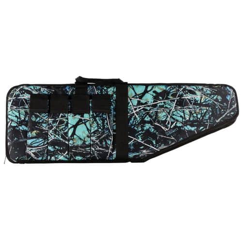 Bulldog SRN1038 Extreme Tactical Rifle Case made of Water-Resistant Nylon with Muddy Girl Serenity Camo, Black Trim, Tricot Lining, 4 External Velcro Mag Pouches & Soft Padding 38" L Bulldog SRN1038 Extreme Tactical Rifle Case made of Water-Resistant Nylon with Muddy Girl Serenity Camo, Black Trim, Tricot Lining, 4 External Velcro Mag Pouches & Soft Padding 38" L