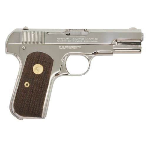 Colt by US Armament 1903N 1903 Hammerless 32 ACP 3.75" 8+1 Overall Nickel 4140 Steel with Walnut Grip Colt by US Armament 1903N 1903 Hammerless 32 ACP 3.75" 8+1 Overall Nickel 4140 Steel with Walnut Grip