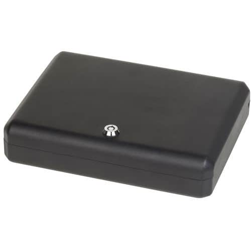 Bulldog BD1128 Pesonal Vault Large Key Entry Black Steel Holds 1 Handgun 11" H x 8.50" W x 2.25" D Bulldog BD1128 Pesonal Vault Large Key Entry Black Steel Holds 1 Handgun 11" H x 8.50" W x 2.25" D