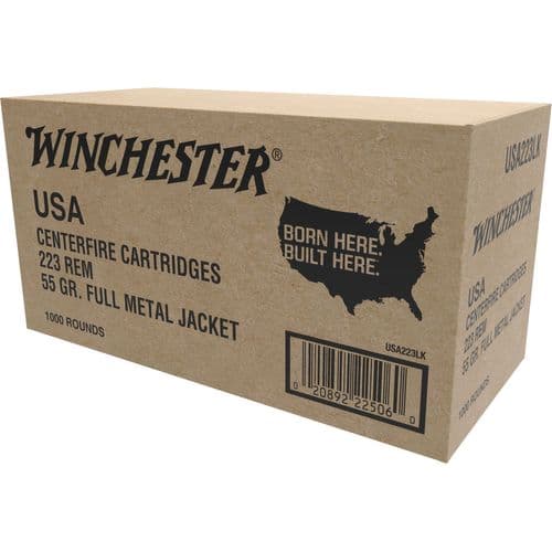 Winchester Ammo W2231000 USA 223 Rem 55 gr Full Metal Jacket (FMJ) 1000 Bx/ (Value Pack) Winchester Ammo W2231000 USA 223 Rem 55 gr Full Metal Jacket (FMJ) 1000 Bx/ (Value Pack)