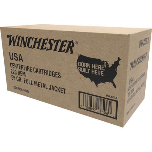 Winchester Ammo W2231000 USA 223 Rem 55 gr Full Metal Jacket (FMJ) 1000 Bx/ (Value Pack) Winchester Ammo W2231000 USA 223 Rem 55 gr Full Metal Jacket (FMJ) 1000 Bx/ (Value Pack)