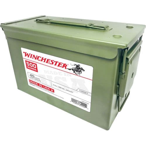 Winchester Ammo USA45AC USA 45 ACP 230 gr Full Metal Jacket (FMJ) 500 Bx/1 Cs (Ammo Can) Winchester Ammo USA45AC USA 45 ACP 230 gr Full Metal Jacket (FMJ) 500 Bx/1 Cs (Ammo Can)