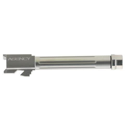 Agency Arms MLG17T/FSS Mid Line 9mm Luger 4.48" Stainless Steel Material & Finish with Fluting & Threading for Glock 17 Gen1-4 Agency Arms MLG17T/FSS Mid Line 9mm Luger 4.48" Stainless Steel Material & Finish with Fluting & Threading for Glock 17 Gen1-4