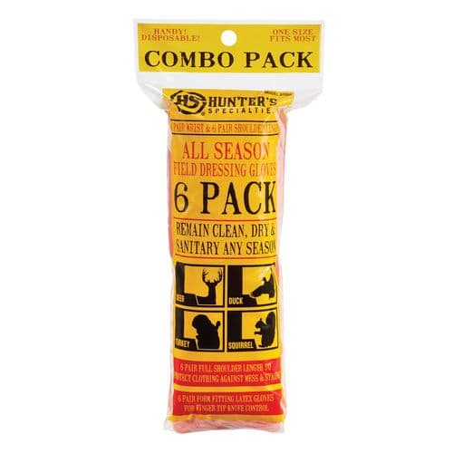 Hunters Specialties 01059 Field Dressing Gloves White Short & Shoulder Length Polymer OSFA 12 Pair Hunters Specialties 01059 Field Dressing Gloves White Short & Shoulder Length Polymer OSFA 12 Pair