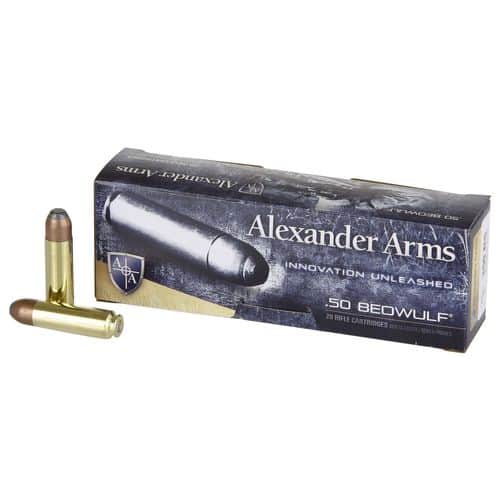 Alexander Arms AB400FPBOX Rifle Ammo 50 Beowulf 400 gr Flat Point (FP) 20 Bx Alexander Arms AB400FPBOX Rifle Ammo 50 Beowulf 400 gr Flat Point (FP) 20 Bx
