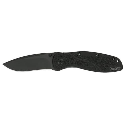 Kershaw 1670BLK Blur 3.40" Drop Point w/Recurve Plain DLC Black 14C28N Sandvik Stainless Steel Black Anodized Aluminum Handle Folding Kershaw 1670BLK Blur 3.40" Drop Point w/Recurve Plain DLC Black 14C28N Sandvik Stainless Steel Black Anodized Aluminum Handle Folding