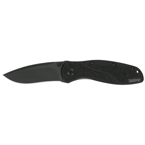 Kershaw 1670BLK Blur 3.40" Drop Point w/Recurve Plain DLC Black 14C28N Sandvik Stainless Steel Black Anodized Aluminum Handle Folding Kershaw 1670BLK Blur 3.40" Drop Point w/Recurve Plain DLC Black 14C28N Sandvik Stainless Steel Black Anodized Aluminum Handle Folding
