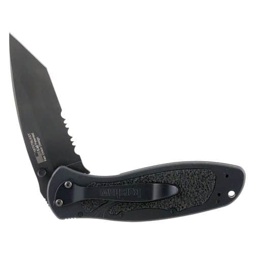 Kershaw 1670TBLKST Blur 3.40" Tanto Part Serrated DLC Black 14C28N Sandvik Stainless Steel Black Anodized Aluminum Handle Folding Kershaw 1670TBLKST Blur 3.40" Tanto Part Serrated DLC Black 14C28N Sandvik Stainless Steel Black Anodized Aluminum Handle Folding