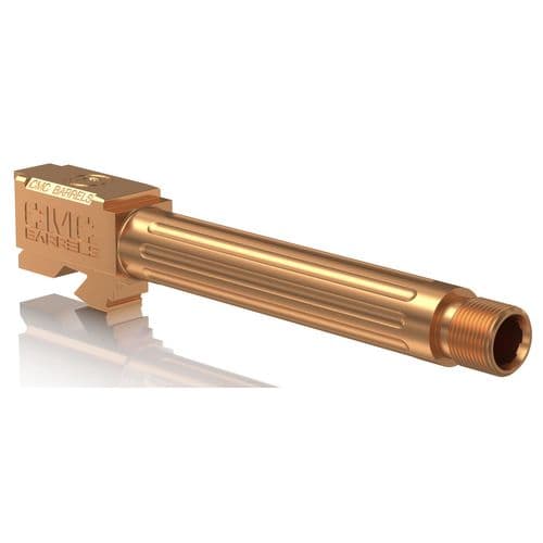 CMC Triggers 75513 Match Precision 9mm Luger 4.48" Bronze DLC Finish 416R Stainless Steel Material with Fluting & Threading for Glock 17 Gen3-4 CMC Triggers 75513 Match Precision 9mm Luger 4.48" Bronze DLC Finish 416R Stainless Steel Material with Fluting & Threading for Glock 17 Gen3-4