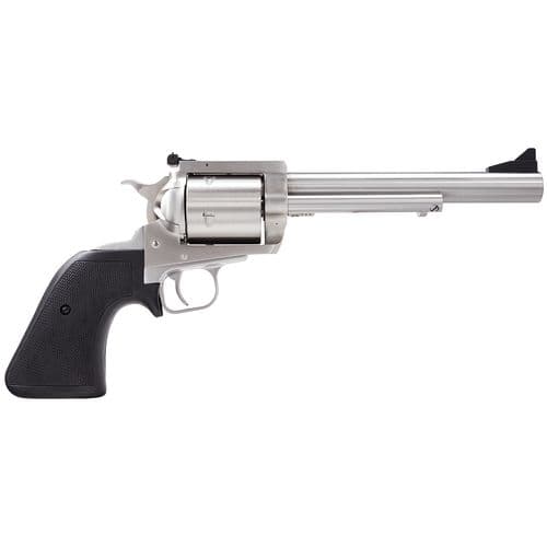 Magnum Research BFR454C6 BFR Short Cylinder SAO 454 Casull 5rd 6.50" Overall Stainless Steel with Black Rubber Grip Magnum Research BFR454C6 BFR Short Cylinder SAO 454 Casull 5rd 6.50" Overall Stainless Steel with Black Rubber Grip