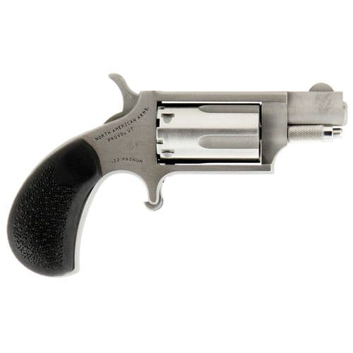 North American Arms 22MSGRCHSS Mini-Revolver Carry Combo 22 Mag 5rd 1.13" Overall Stainless Steel with Black Rubber Grip Includes Holster North American Arms 22MSGRCHSS Mini-Revolver Carry Combo 22 Mag 5rd 1.13" Overall Stainless Steel with Black Rubber Grip Includes Holster