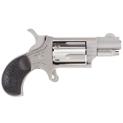 North American Arms 22LRGRCHS Mini-Revolver Carry Combo 22 LR 5rd 1.13" Overall Stainless Steel with Black Rubber Grip Includes Holster North American Arms 22LRGRCHS Mini-Revolver Carry Combo 22 LR 5rd 1.13" Overall Stainless Steel with Black Rubber Grip Includes Holster