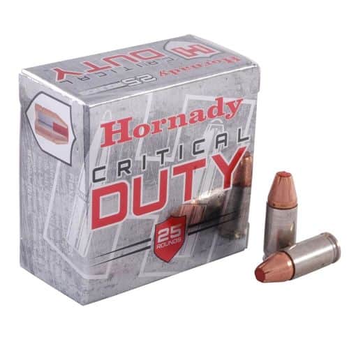 Hornady Critical Duty 9mm Luger +P Ammunition 25 Rounds 124 Grain FlexLock Polymer Tip Flat Base Projectile 2 Hornady Critical Duty 9mm Luger +P Ammunition 25 Rounds 124 Grain FlexLock Polymer Tip Flat Base Projectile 2