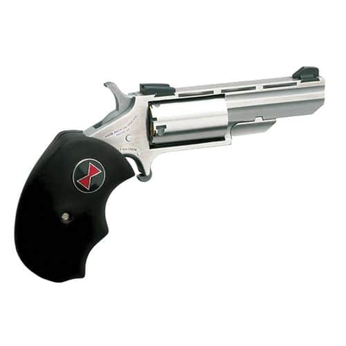 North American Arms BWM Black Widow 22 Mag 5rd 2" Overall Stainless Steel with Black Oversized Rubber Grip & Fixed Sights North American Arms BWM Black Widow 22 Mag 5rd 2" Overall Stainless Steel with Black Oversized Rubber Grip & Fixed Sights