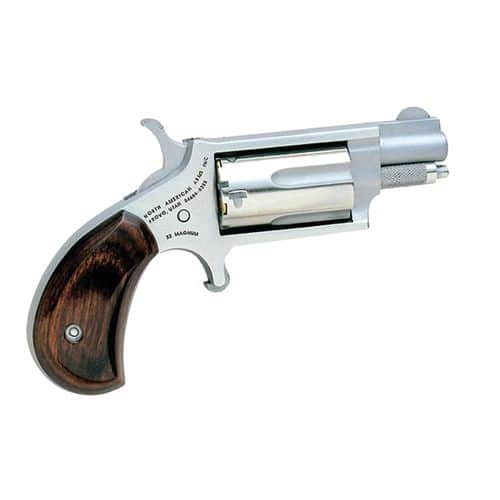 North American Arms 22MSC Mini-Revolver 22 LR,22 Mag 5rd 1.13" Overall Stainless Steel with Rosewood Birdshead Grip North American Arms 22MSC Mini-Revolver 22 LR,22 Mag 5rd 1.13" Overall Stainless Steel with Rosewood Birdshead Grip