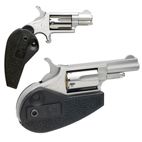 North American Arms 22MCHG Mini-Revolver 22 LR,22 Mag 5rd 1.63" Overall Stainless Steel with Black Synthetic Holster Grip North American Arms 22MCHG Mini-Revolver 22 LR,22 Mag 5rd 1.63" Overall Stainless Steel with Black Synthetic Holster Grip