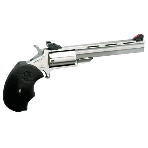 North American Arms MMTL Mini-Master *CA Compliant 22 LR 5rd 4" Overall Stainless Steel with Black Oversized Rubber Grip & Adj Sights North American Arms MMTL Mini-Master *CA Compliant 22 LR 5rd 4" Overall Stainless Steel with Black Oversized Rubber Grip & Adj Sights
