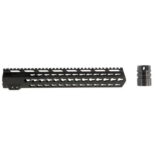 Aim Sports MTK13H308 Handguard 308 Cal High AR-10 Black Hardcoat Anodized 6061-T6 Aluminum 13.50" KeyMod 2 Aim Sports MTK13H308 Handguard 308 Cal High AR-10 Black Hardcoat Anodized 6061-T6 Aluminum 13.50" KeyMod 2