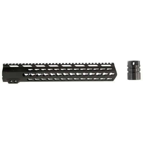 Aim Sports MTK13H308 Handguard 308 Cal High AR-10 Black Hardcoat Anodized 6061-T6 Aluminum 13.50" KeyMod 2 Aim Sports MTK13H308 Handguard 308 Cal High AR-10 Black Hardcoat Anodized 6061-T6 Aluminum 13.50" KeyMod 2