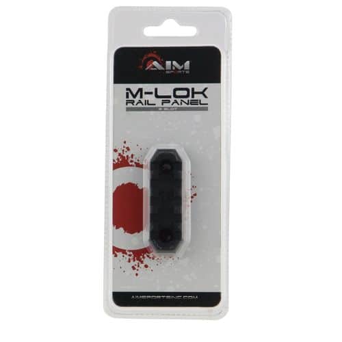 Aim Sports MLRS1 Rail Section M-LOK Rifle Picatinny Rail 2.50" 5 Slot Black Anodized 6061-T6 Aluminum Aim Sports MLRS1 Rail Section M-LOK Rifle Picatinny Rail 2.50" 5 Slot Black Anodized 6061-T6 Aluminum