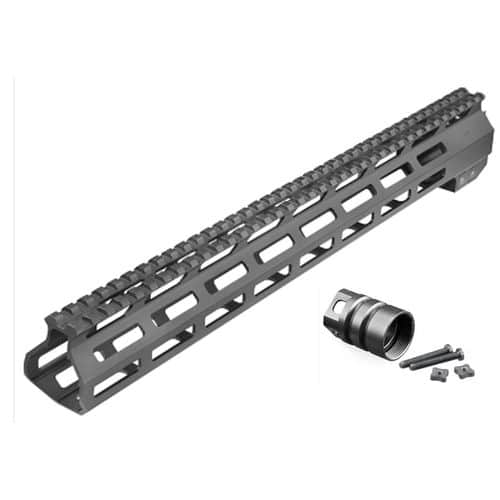 Aim Sports MTM13H308 Handguard 308 Cal High AR-10 Black Hardcoat Anodized 6061-T6 Aluminum 13.50" M-LOK Aim Sports MTM13H308 Handguard 308 Cal High AR-10 Black Hardcoat Anodized 6061-T6 Aluminum 13.50" M-LOK