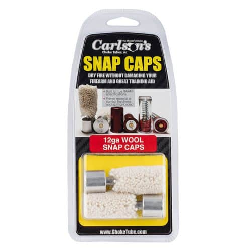 Carlson's Choke Tubes 00105 Snap Cap 12 Gauge Wool with Aluminum Base 2 Per Box Carlson's Choke Tubes 00105 Snap Cap 12 Gauge Wool with Aluminum Base 2 Per Box