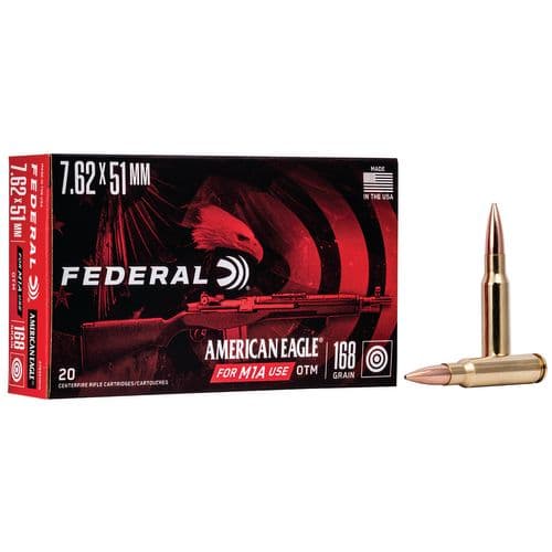 Federal A76251M1A American Eagle 7.62x51mm NATO 168 gr Open Tip Match (OTM) 20 Bx/ 10 Cs Federal A76251M1A American Eagle 7.62x51mm NATO 168 gr Open Tip Match (OTM) 20 Bx/ 10 Cs