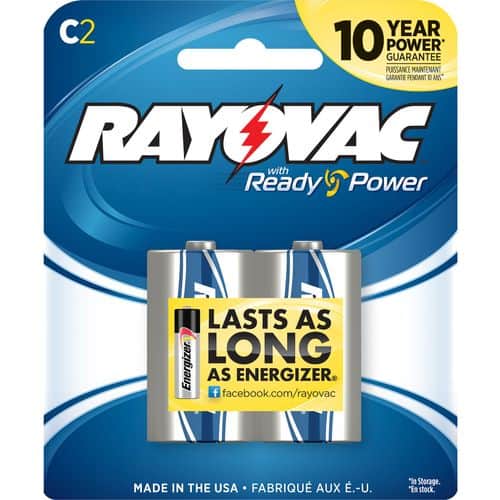 Rayovac 814-2F C Alkaline 1.5 Volt Alkaline 8000 mAh 2pk Rayovac 814-2F C Alkaline 1.5 Volt Alkaline 8000 mAh 2pk