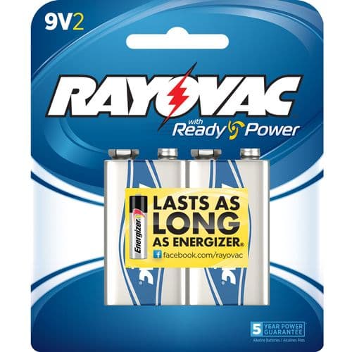 Rayovac A16042J 9V 9V Alkaline 565 mAh 2 Pack Rayovac A16042J 9V 9V Alkaline 565 mAh 2 Pack